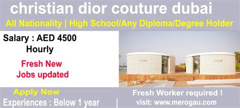 Christian Dior Couture hiring UAE Country Operations Manager 